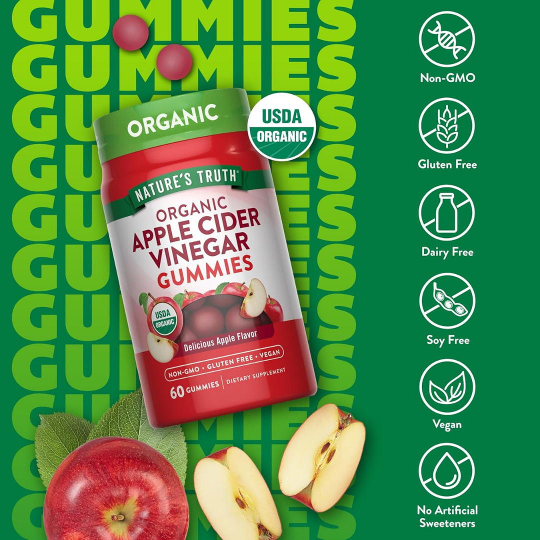 Vinagre de Manzana en Gomas – Nature’s Truth (75 gomas)